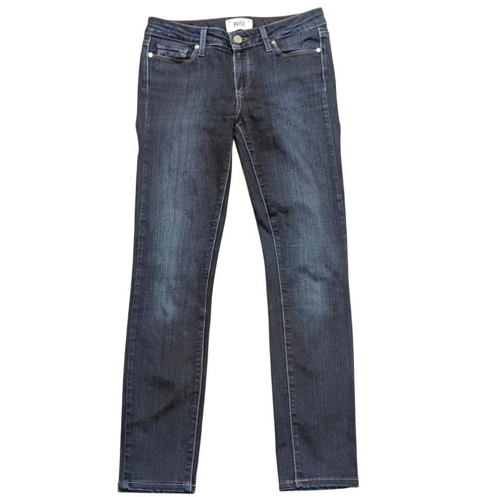 PAIGE Jeans Womens 27 Skyline Skinny Jeans Dark Wash Premium Designer Denim